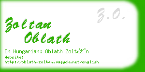 zoltan oblath business card